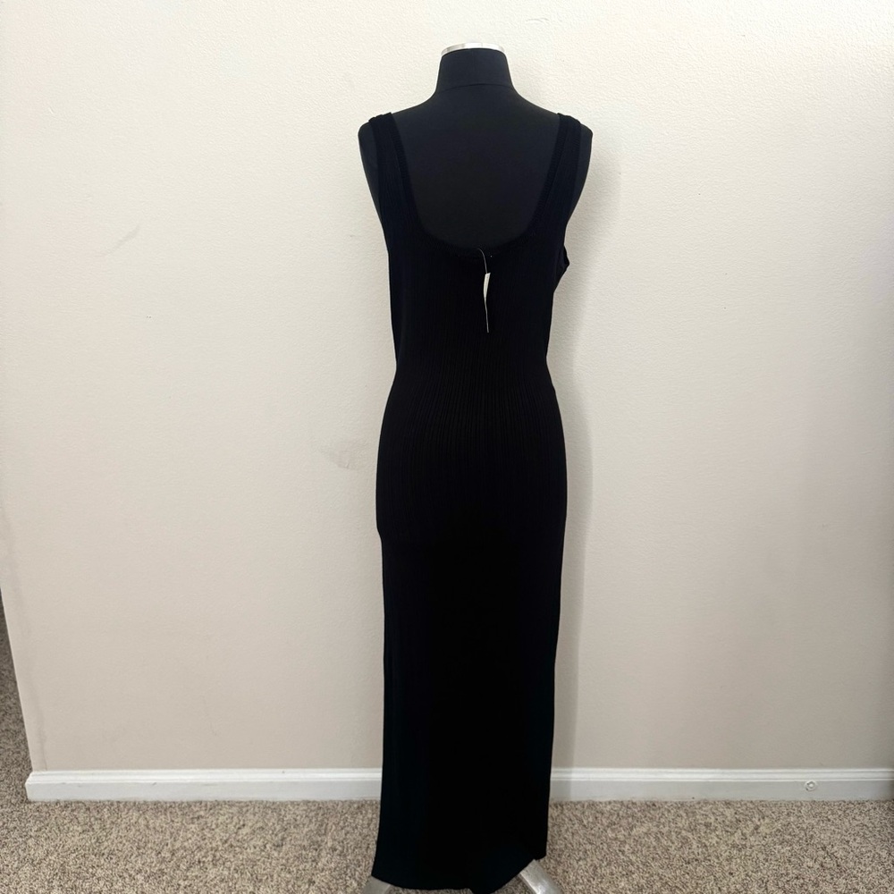 Abercrombie & Fitch Ribbed Midi Sweater Black Dress Size XL - Picture 7 of 10